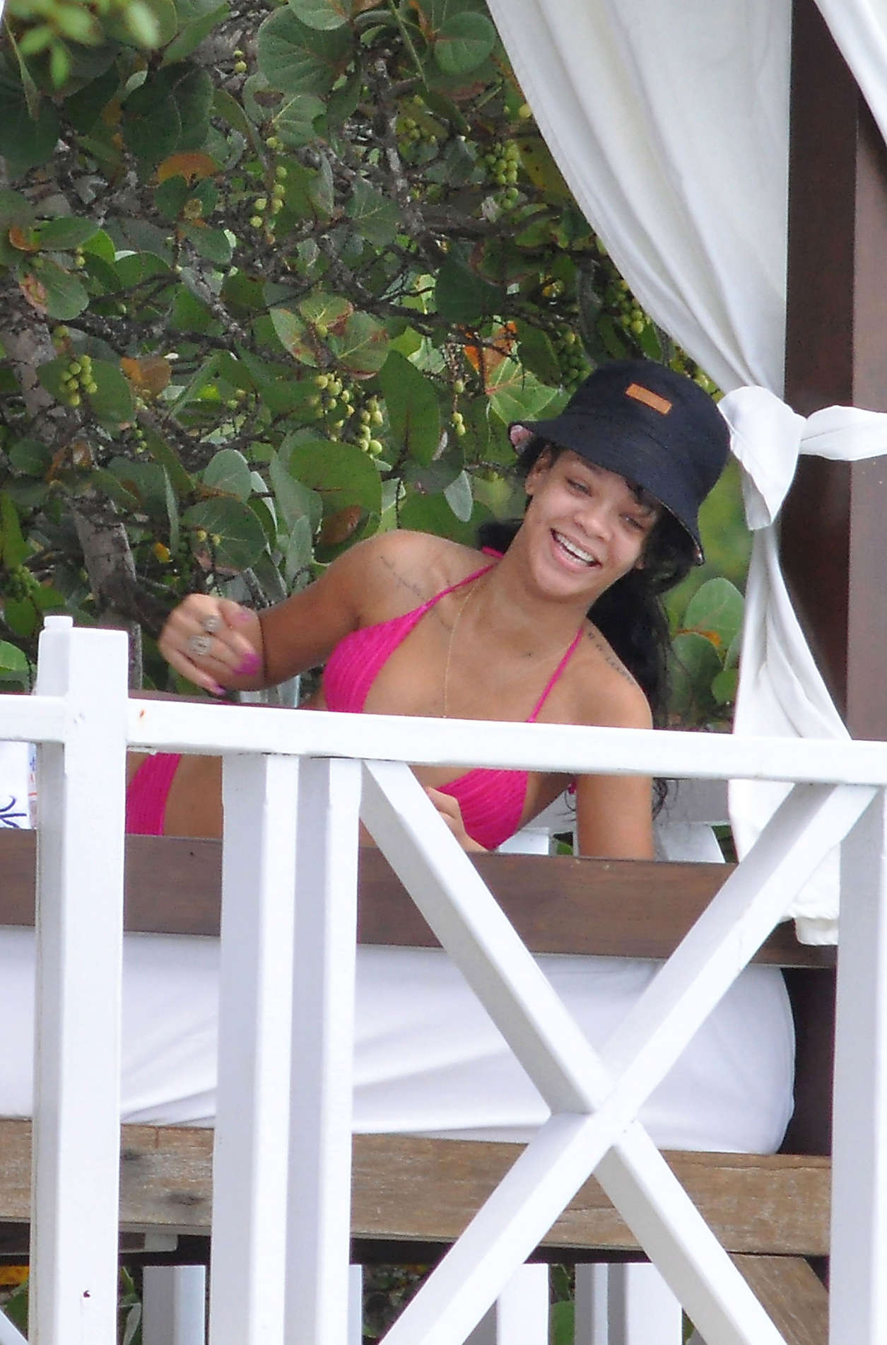 Rihanna - Hot in Pink Bikini in Barbados
